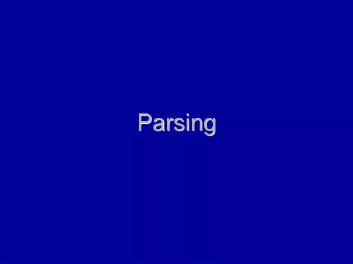 parsing