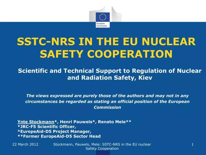 sstc nrs in the eu nuclear safety cooperation