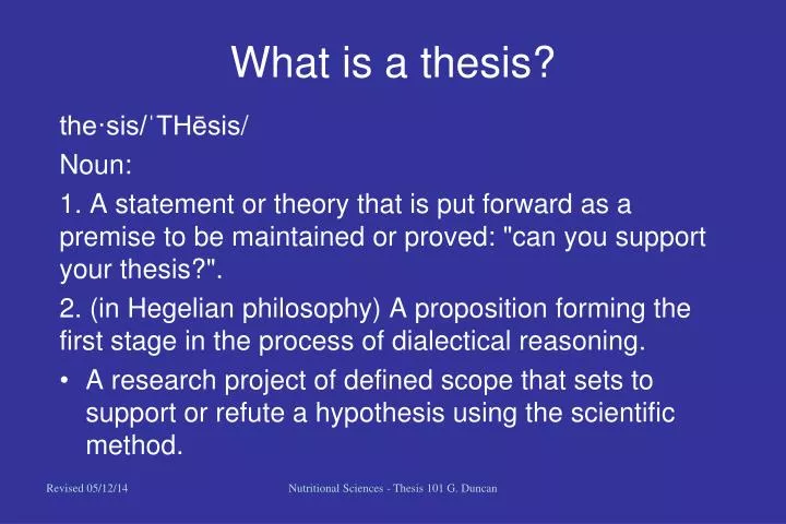 what is a thesis