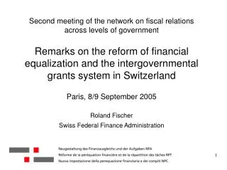 Intergovernmental transfers 2001/02 in billion CHF (in paranthesis: financial equalization)