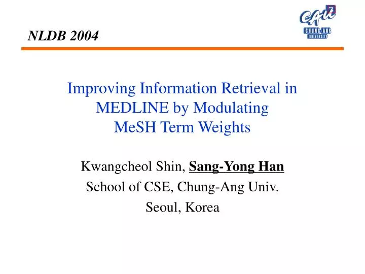 improving information retrieval in medline by modulating mesh term weights