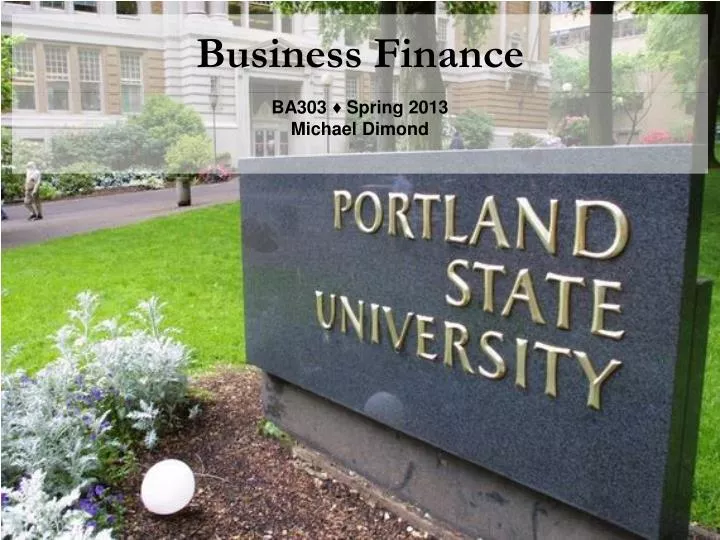 business finance