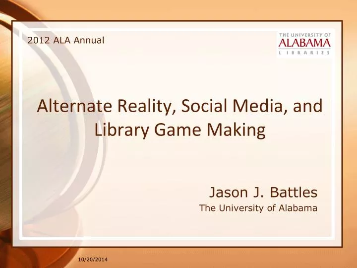 alternate reality social media and library game making