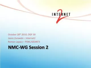 NMC-WG Session 2