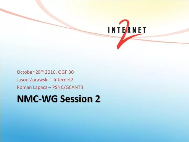 nmc wg session 2