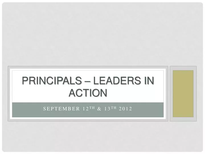 principals leaders in action