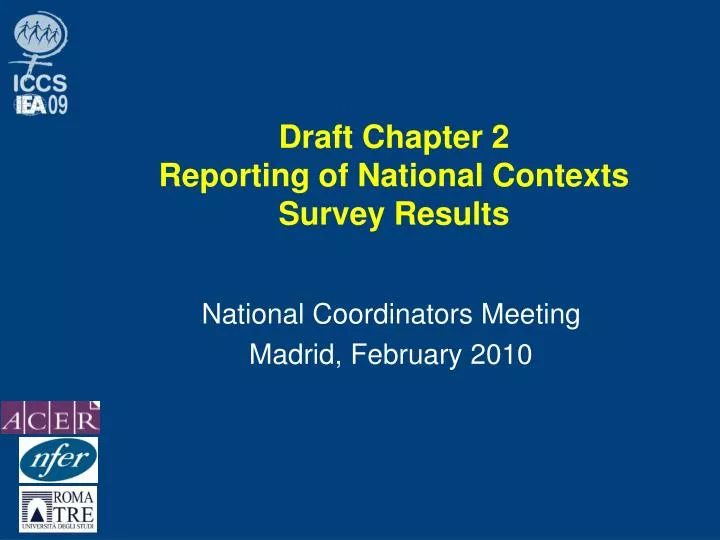draft chapter 2 reporting of national contexts survey results