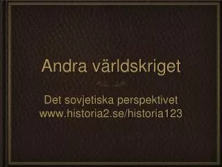 andra v rldskriget