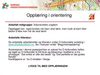 oppl ring i orientering