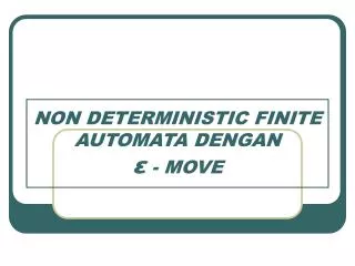 non deterministic finite automata dengan move