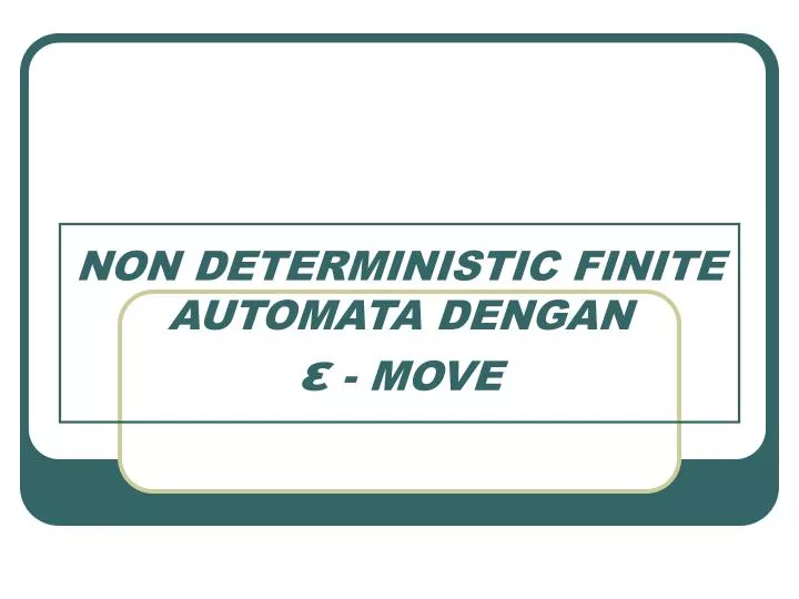 non deterministic finite automata dengan move