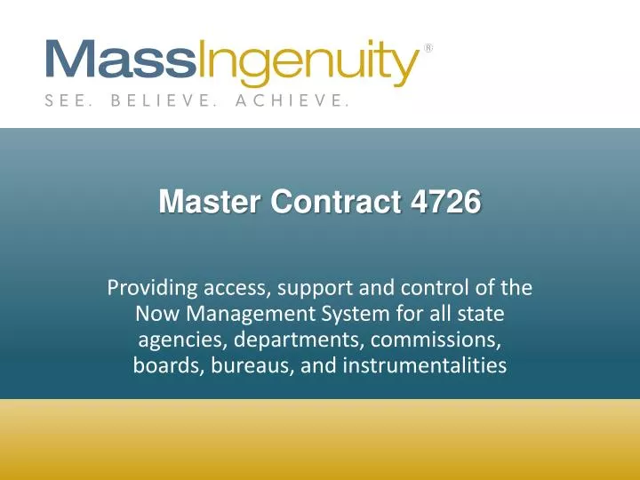master contract 4726