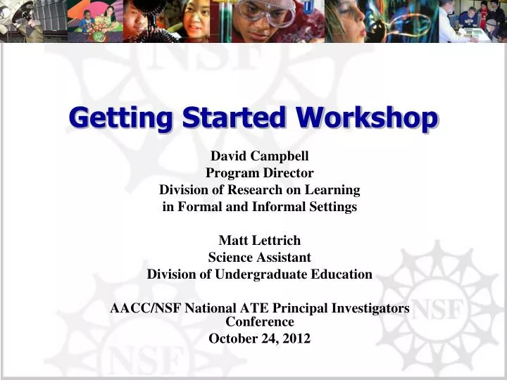 getting started workshop