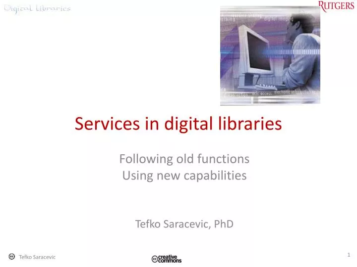 services in digital libraries