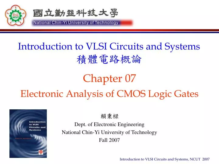 chapter 07 electronic analysis of cmos logic gates