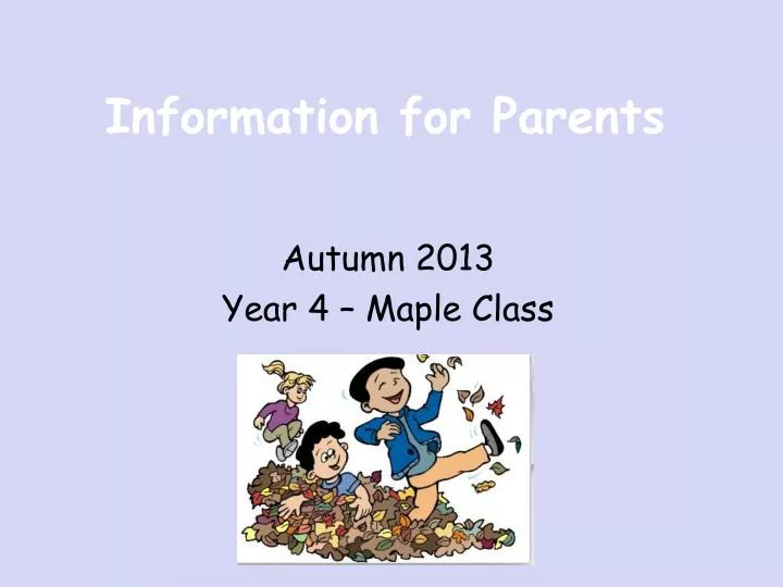 autumn 2013 year 4 maple class