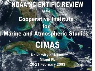 NOAA SCIENTIFIC REVIEW