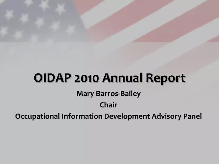 OIDAP 2010 Annual Report