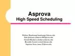 Asprova High Speed Scheduling - slide 1
