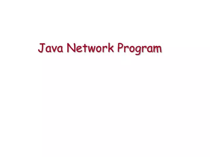 java network program