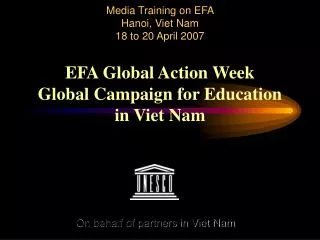 On behalf of partners in Viet Nam