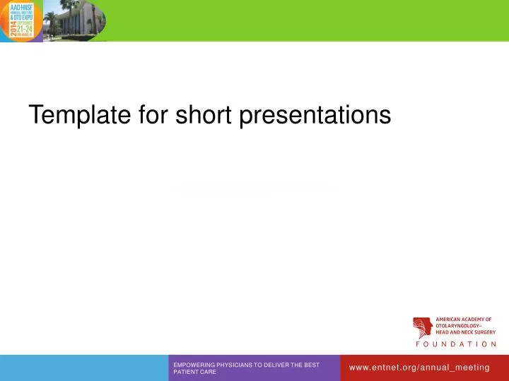 template for short presentations
