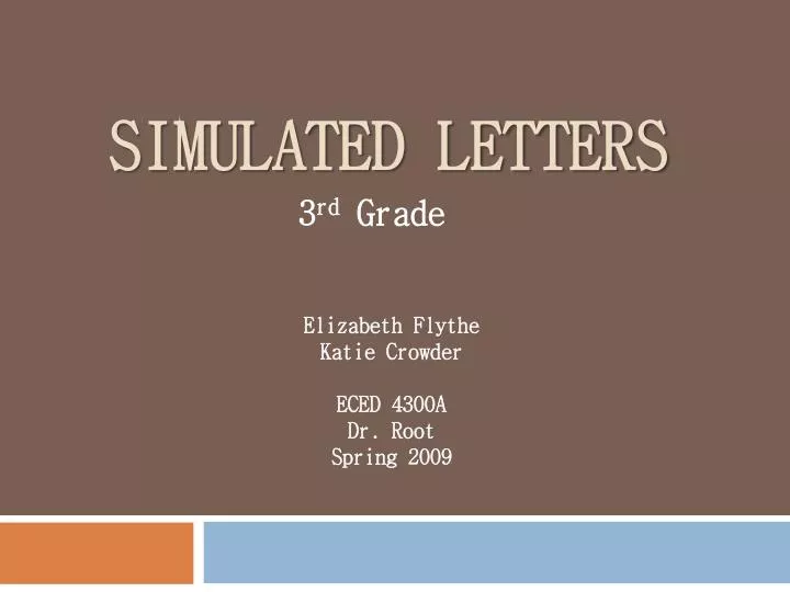 simulated letters