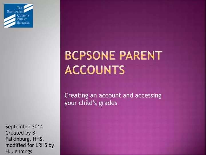 bcpsone parent accounts