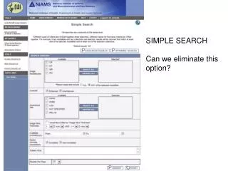 SIMPLE SEARCH Can we eliminate this option?