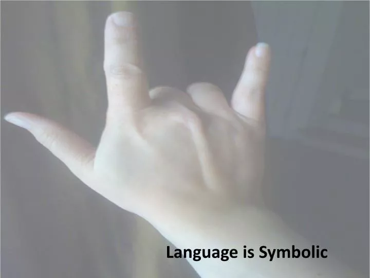 language is symbolic