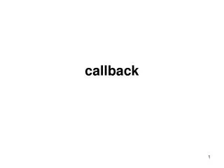 callback