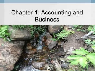 Chapter 1: Accounting and Business