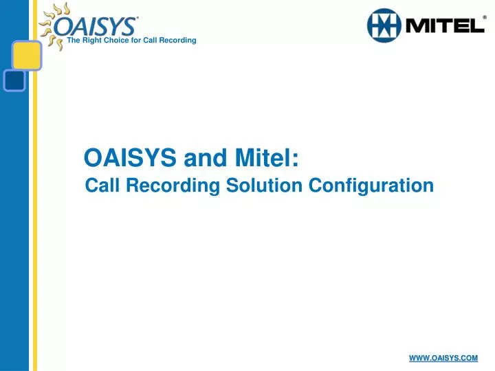 oaisys and mitel
