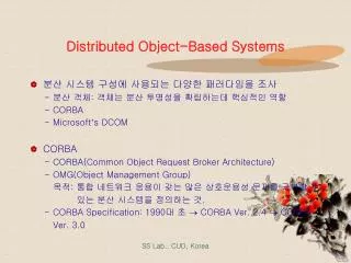 distributed object based systems