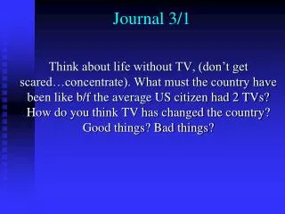 Journal 3/1