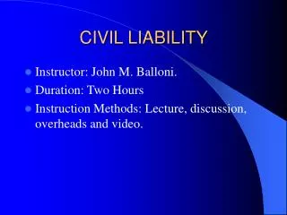 CIVIL LIABILITY