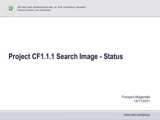 Project CF1.1.1 Search Image - Status