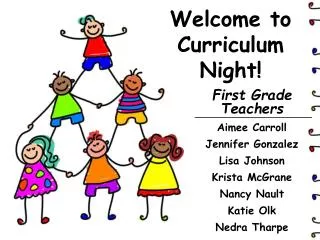 Welcome to Curriculum Night!