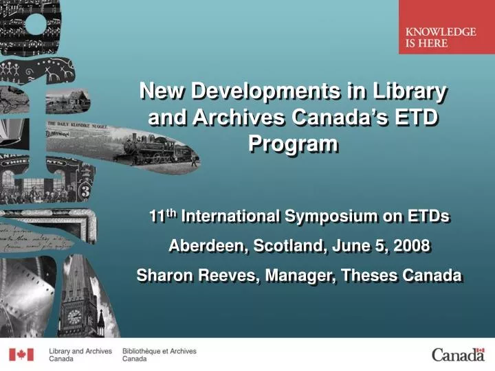 new developments in library and archives canada s etd program