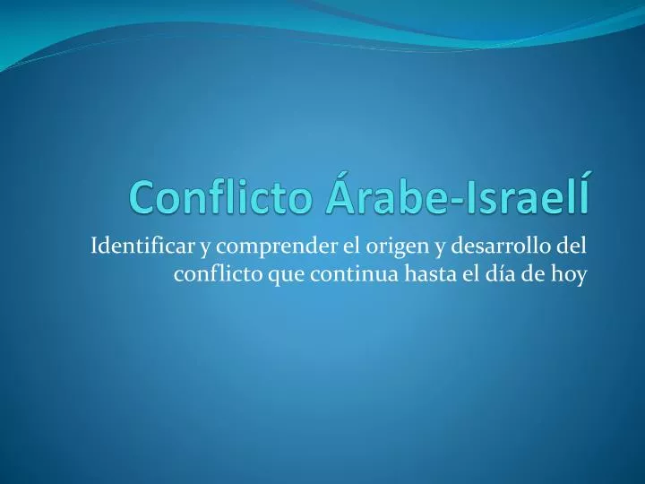 conflicto rabe israel