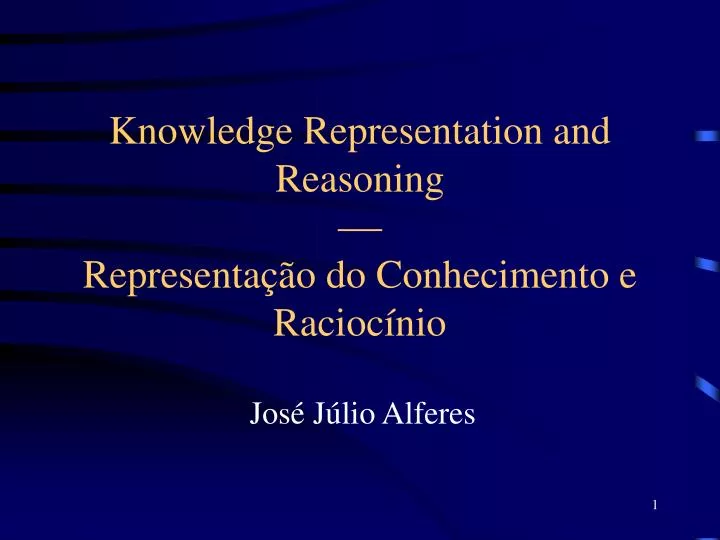 knowledge representation and reasoning representa o do conhecimento e racioc nio