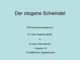 der otogene schwindel