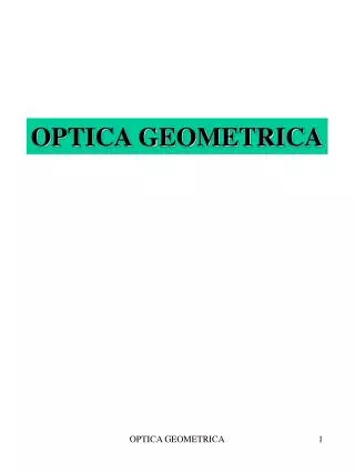 optica geometrica