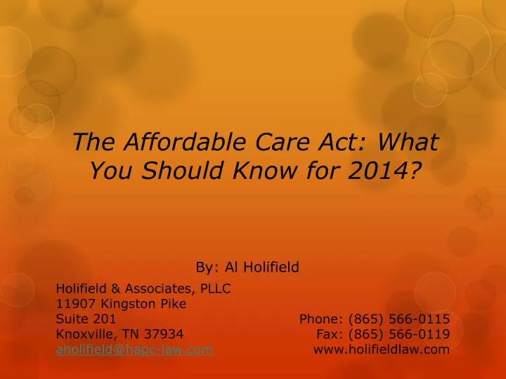 the affordable care act what you should know for 2014