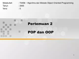 pertemuan 2 pop dan oop
