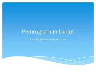 pemrograman lanjut