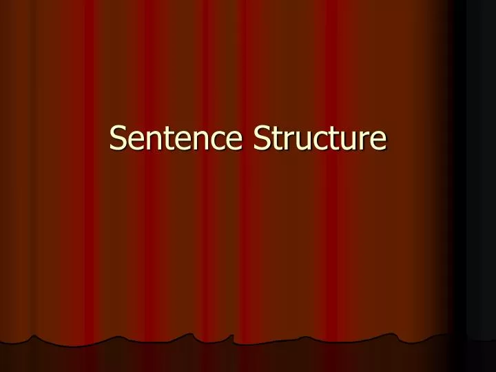 sentence structure