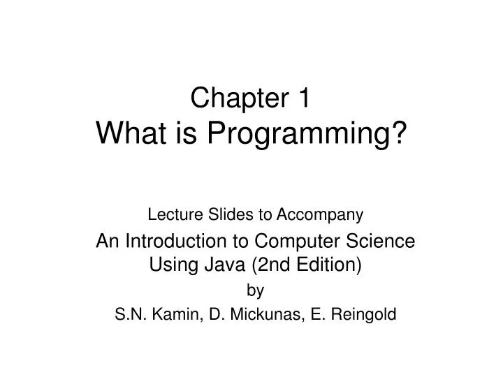 chapter 1 what is programming