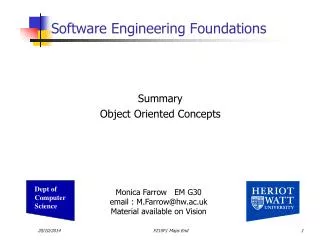 Software Engineering Foundations