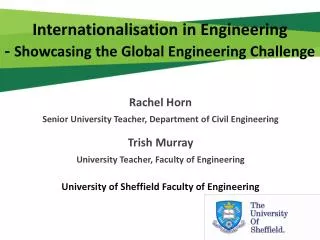 Internationalisation in Engineering - Showcasing the Global Engineering Challenge